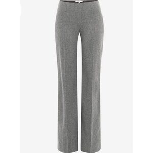 Paule Ka New!! Gray Virgin Wool Flat Front Dress Pants Size 38 or US 6